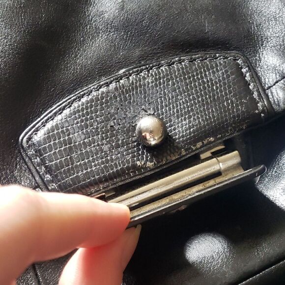 Coach Kristin Black Leather Purse Silver Hardware no l1176-19293 - Picture 13 of 13